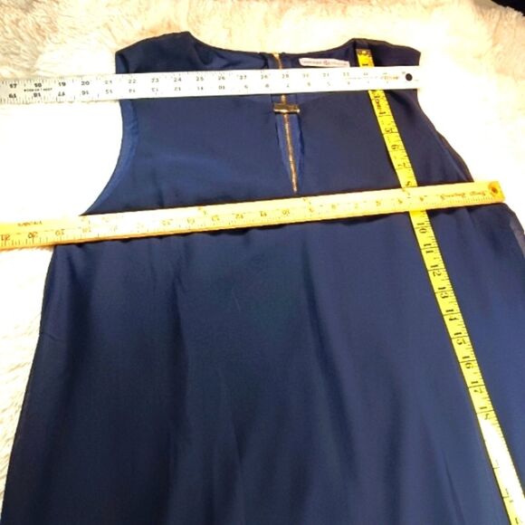 NWOT Signature Collection Double Layer Chiffon Sleeveless A-Line Midi Dress L... - Picture 8 of 15